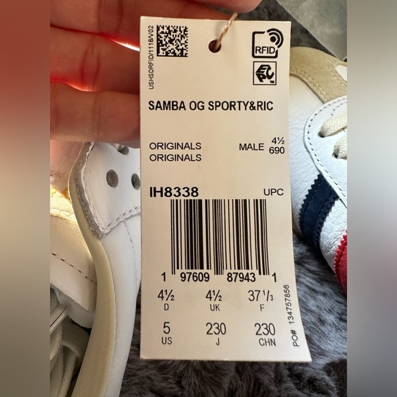 Adidas X Sporty & Rich Olympic Samba OG red-blue gum unisex New - Picture 9 of 15